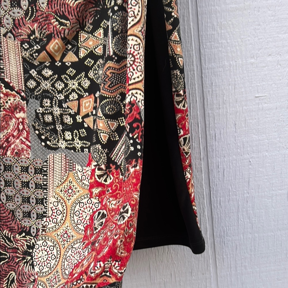 Connected Apparel Multicolor Patchwork Mini Dress - image 5